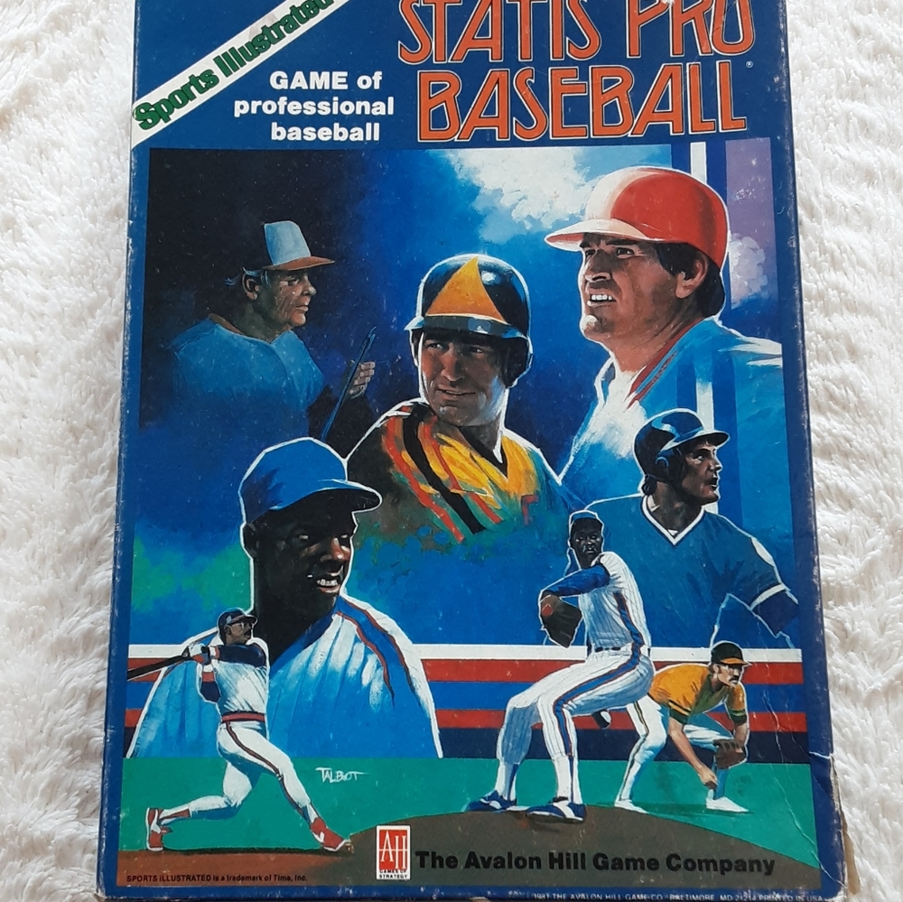 VINTAGE 1979 SPORTS ILLUSTRATED STATIS PRO BASEBALL GAME BY AVALON HILL STRATEGY